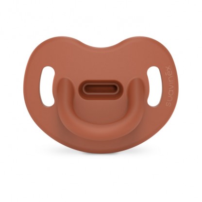 Пустушка силіконова анатомічна Suavinex Colour Essence, 6–18 міс, коричнева