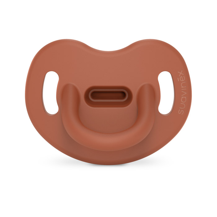 Пустушка силіконова анатомічна Suavinex Colour Essence, 6–18 міс, коричнева
