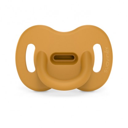 Пустышка силиконовая физиологическая Suavinex Colour Essence, 6–18 мес, жёлтая