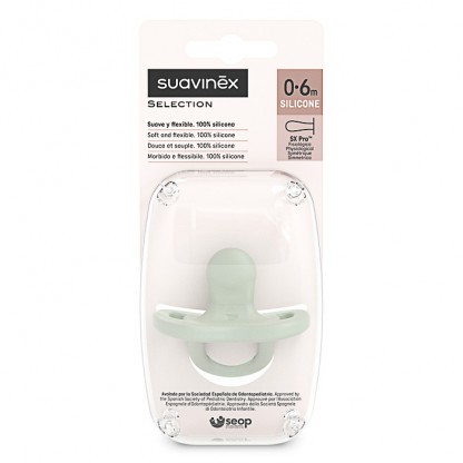 Силіконова фізіологічна пустушка Suavinex Colour Essence 0-6 місяців, зелена