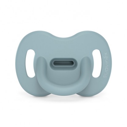 Пустышка силиконовая физиологическая Suavinex Colour Essence, 0–6 мес, голубая