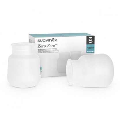Набір змінних силіконових мішечків для пляшечки Suavinex ZERO.ZERO, 180 мл, 2 шт.