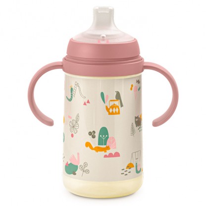 Чашка з силіконовим носиком Suavinex A Walk in the Park, 270 мл, бордова