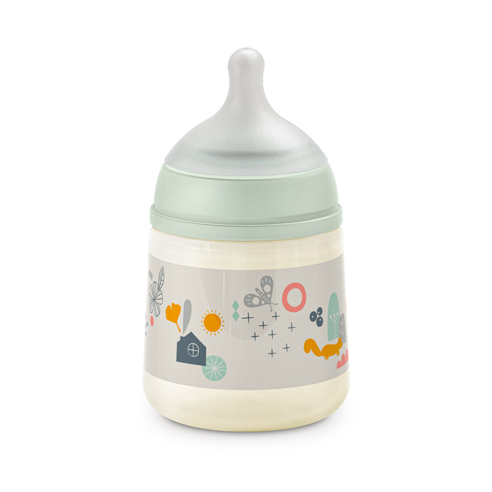 Пляшечка Suavinex A Walk in the Park, 150 мл, фізіологічна соска, повільний потік, зелена