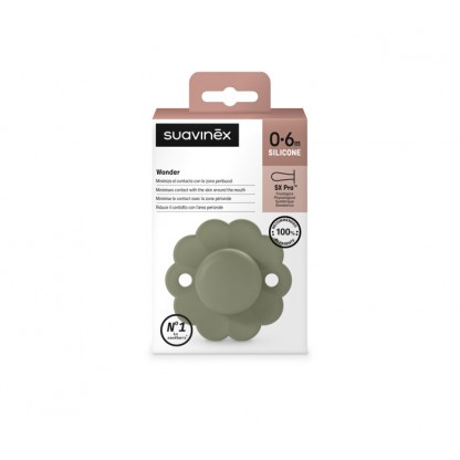 Пустушка фізіологічна Suavinex Wonder, 0–6 місяців, зелена