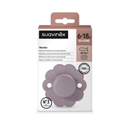 Пустушка фізіологічна Suavinex Wonder, 6–18 місяців, світло-фіолетова