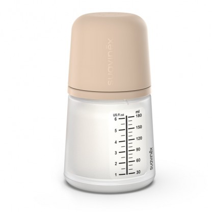 Бутылочка антиколиковая Suavinex ZERO.ZERO, 180 мл, соска с медленным потоком