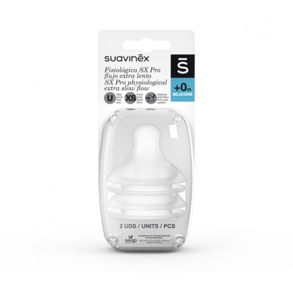 Соска силіконова, фізіологічна Suavinex, XS потік (2 шт.)