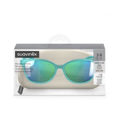 Детские очки Suavinex со шнурком, полукруглая форма, 3–8 лет, зеленые