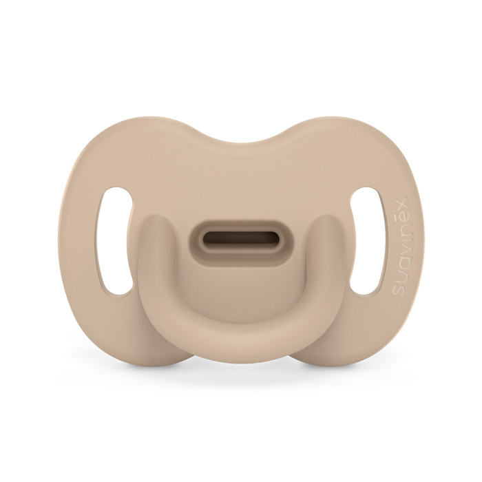 Пустышка силиконовая физиологическая Suavinex Colour Essence, 0–6 мес, бежевая