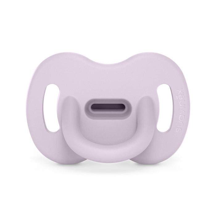 Пустышка силиконовая физиологическая Suavinex Colour Essence, 0–6 мес, светло-фиолетовая