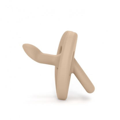 Пустушка силіконова анатомічна Suavinex Colour Essence, 0–6 міс, бежева