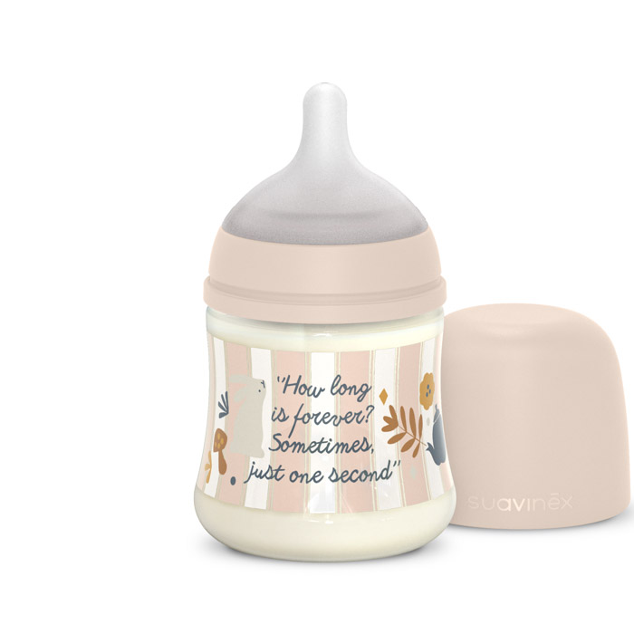 Пляшечка Suavinex Wonderland, 150 мл, повільний потік, рожева