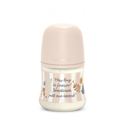 Пляшечка Suavinex Wonderland, 150 мл, повільний потік, рожева