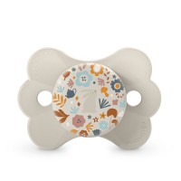 Пустышка-бабочка физиологическая Suavinex Wonderland, 0–6 мес., бежевая с рисунком