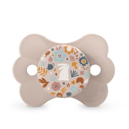 Пустышка-бабочка физиологическая Suavinex Wonderland, 0–6 мес., розовая с рисунком