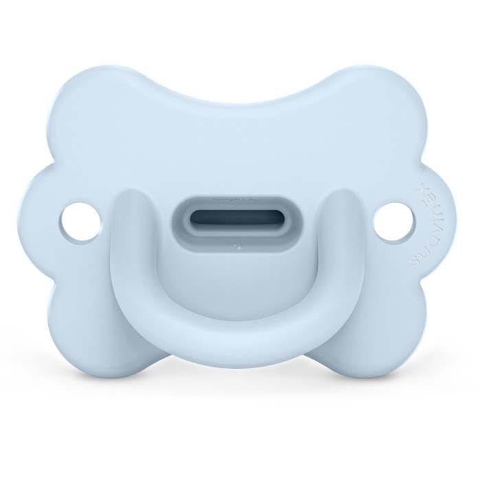 Пустушка фізіологічна Suavinex Colour Essence «Метелик», 0–6 міс, блакитна