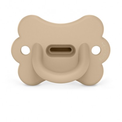 Пустушка фізіологічна Suavinex Colour Essence «Метелик», 6–18 міс, бежева