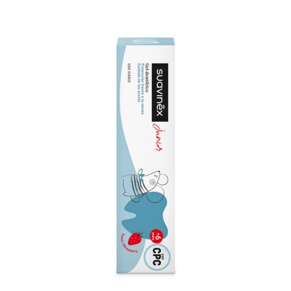 Дитяча зубна паста-гель з фтором Suavinex Junior, полуниця, 75 мл