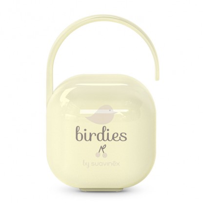 Футляр для пустышки Suavinex Birdies, светло-желтый