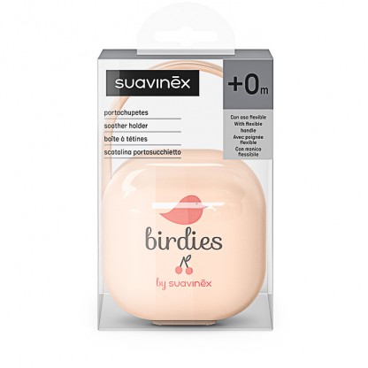 Футляр для пустушки Suavinex Birdies, рожевий