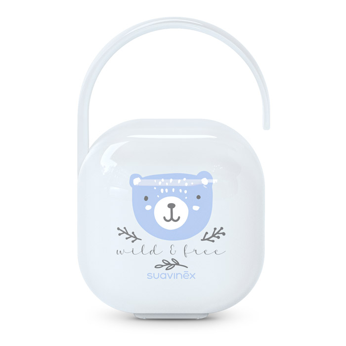Футляр для пустышки Suavinex Wild & Free, голубой Футляр для пустышки Suavinex Wild & Free, голубой