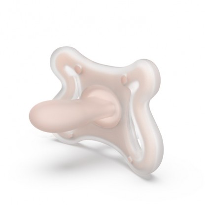 Пустушка силіконова фізіологічна Suavinex ZERO.ZERO, 6–18 міс, нюдова