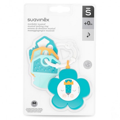 Игрушка-прорезыватель музыкальная Suavinex, бирюзовая