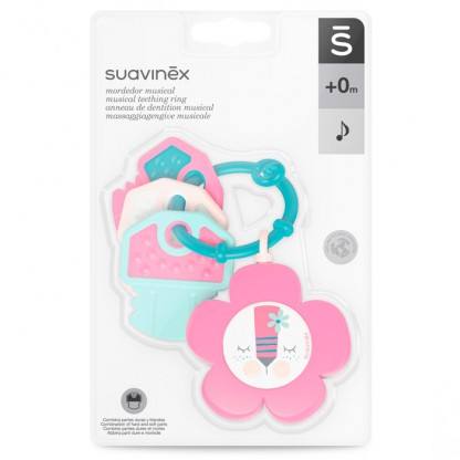 Игрушка-прорезыватель музыкальная Suavinex, розовая
