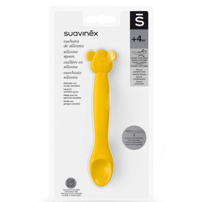 Ложка силіконова Suavinex, жовта мавпа