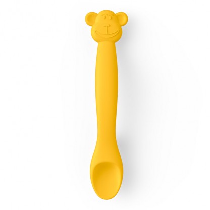 Ложка силіконова Suavinex, жовта мавпа