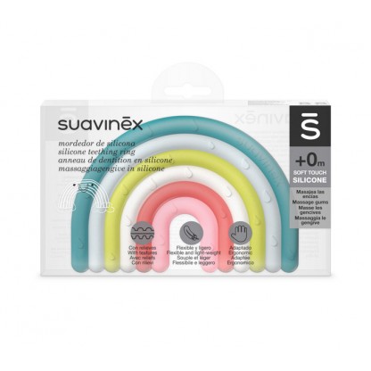 Прорізувач силіконовий з бульбашками Suavinex Step 1, мультиколір