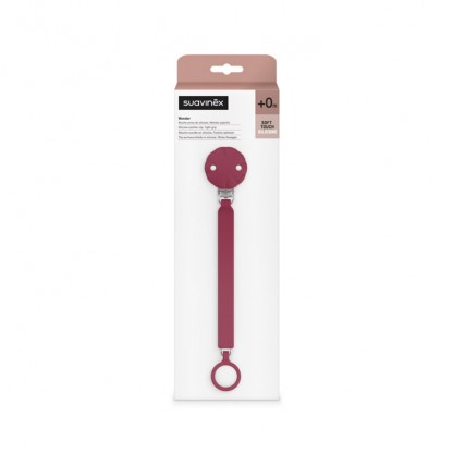 Кліпса для пустушки Suavinex Wonder, бордова
