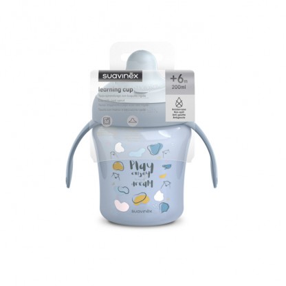 Чашка з носиком Suavinex Bear Family, 200 мл, блакитна