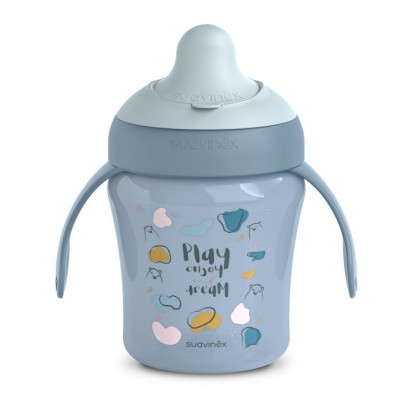 Чашка з носиком Suavinex Bear Family, 200 мл, блакитна