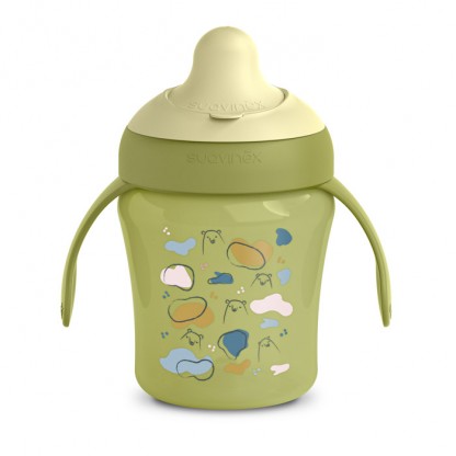 Чашка з носиком Suavinex Bear Family, 200 мл, зелена
