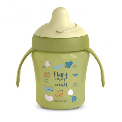 Чашка з носиком Suavinex Bear Family, 200 мл, зелена