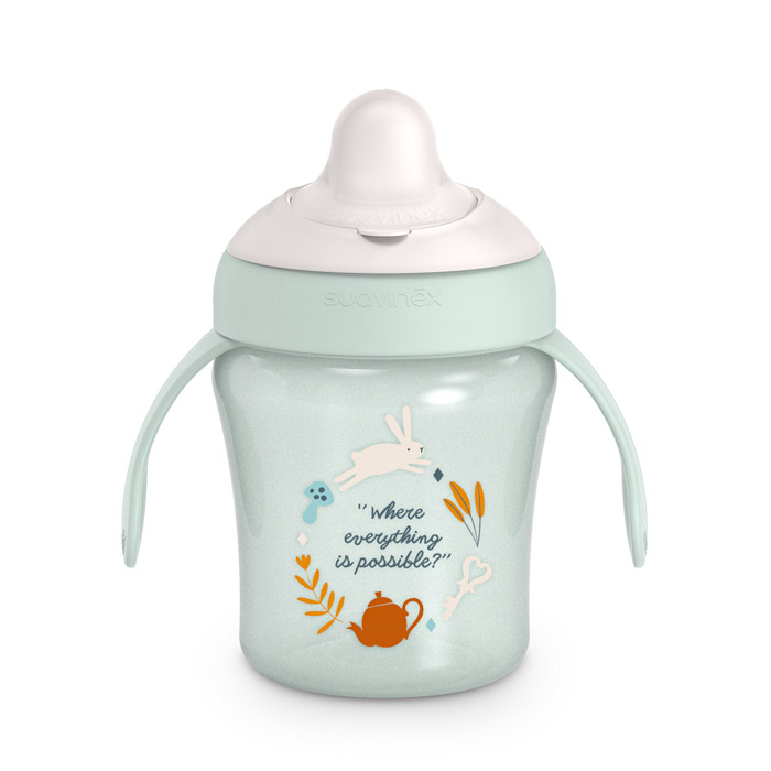 Чашка з носиком Suavinex Wonderland, 200 мл, світло-зелена