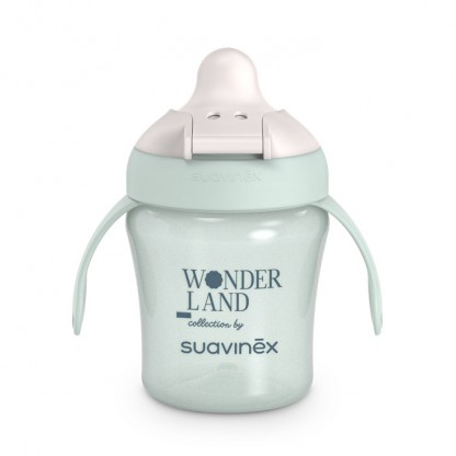 Чашка з носиком Suavinex Wonderland, 200 мл, світло-зелена