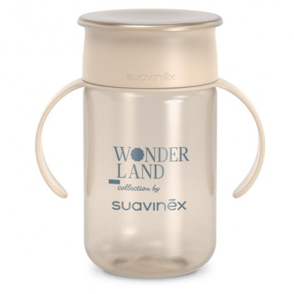 Пляшка-непроливайка, 340 мл, +12 місяців, "Wonderland", бежева