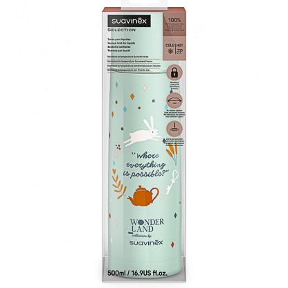 Термос для рідини Suavinex Wonderland 500 мл, світло-зелений