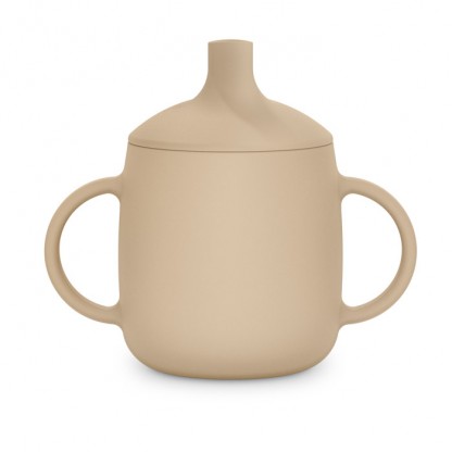 Чашка силиконовая Suavinex 3-в-1 Colour Essence, 270 мл, бежевая