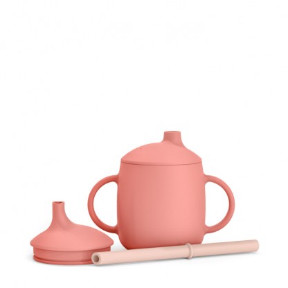 Чашка силіконова Suavinex 3-в-1 Colour Essence, 270 мл, рожева