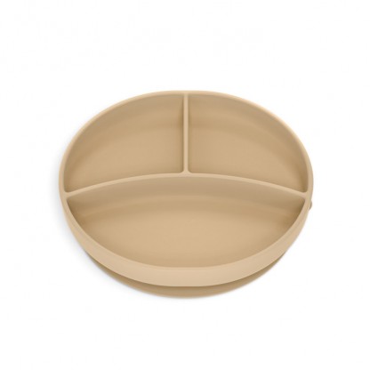 Тарілка силіконова Suavinex Colour Essence на 3 секції, бежева