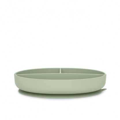 Тарілка силіконова Suavinex Colour Essence на 3 секції, зелена