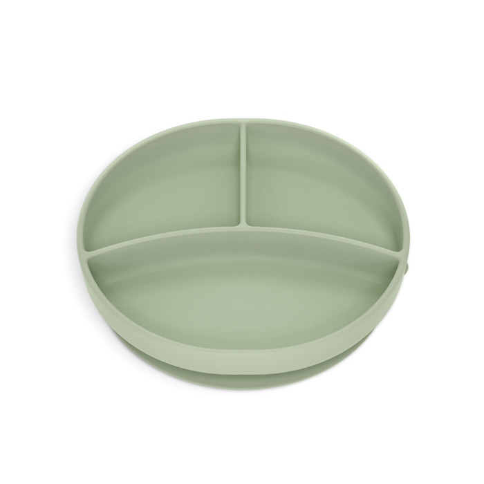 Тарілка силіконова Suavinex Colour Essence на 3 секції, зелена