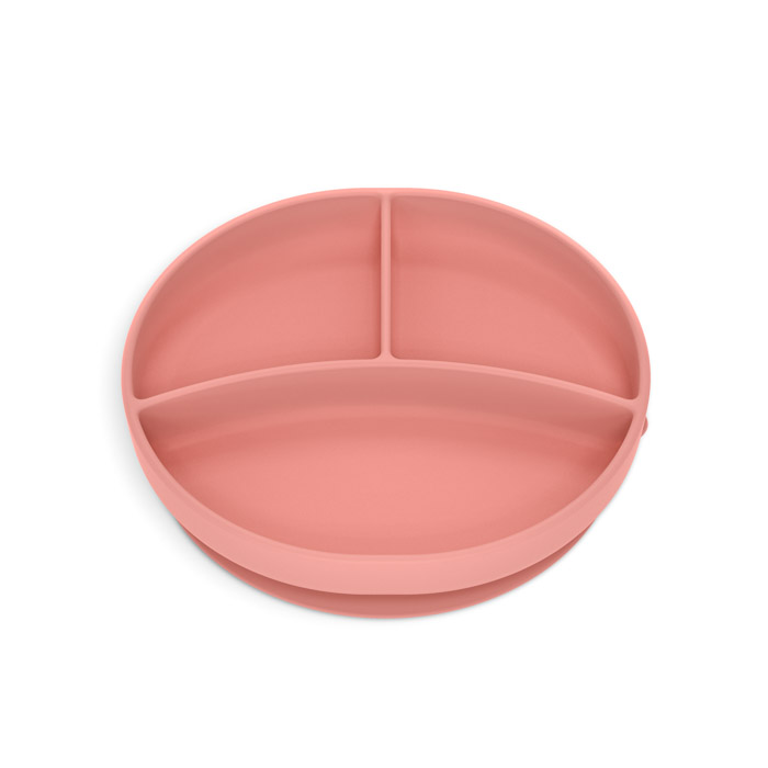 Тарілка силіконова Suavinex Colour Essence на 3 секції, рожева