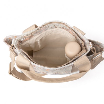 Сумка для мами Suavinex Poetry, середня, біла з малюнком