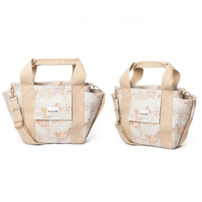 Сумка для мами Suavinex Poetry, середня, біла з малюнком