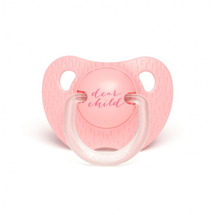 Пустышка силконовая анатомическая Suavinex, 6-18 месяцев, Смысл жизни розовая